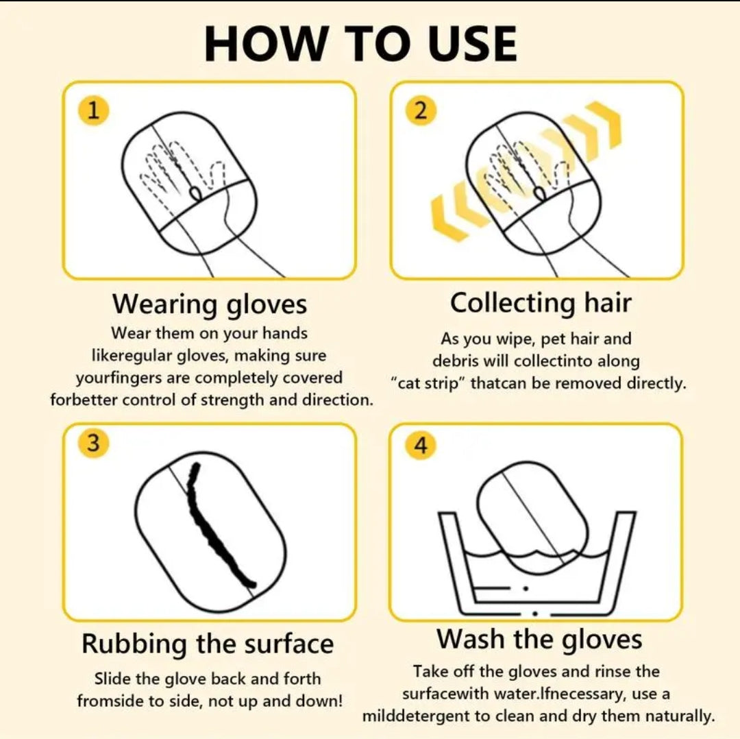 ElitePad - Pet Hair Removal Gloves ( 2 Gloves )